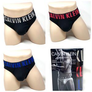 Calvin Klein Men Underwear 3 Pack Cotton Intense Power Hip Brief Black NB2595914